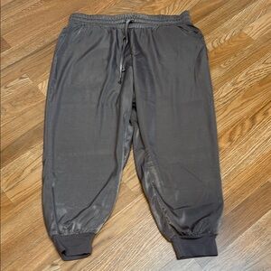 Any Body, solid smokey taupe brushed French Terry Joggers. Size Medium Petite.